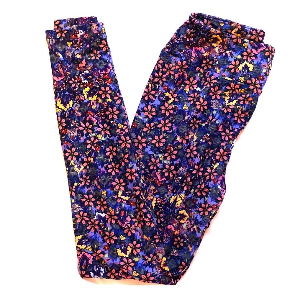 Lularoe Leggings. Purple Flowers.